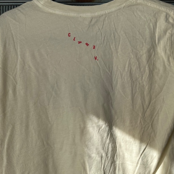Clare V. Apero Ivory S/S T Shirt Size S - Picture 8 of 8